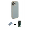 MARSİLYAN™- iPhone 13 Pro Kılıf Yankı Serisi - Şeffaf 360 Full Body Arka Koruyucu + Shine Kamera Lens Koruma Cam - PE