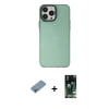 MARSİLYAN™- iPhone 13 Pro Kılıf Zirve Doku Koleksiyonu - Şeffaf 360 Full Body Arka Koruyucu + Shine Kamera Lens Koruma Cam - GI