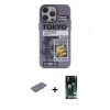 MARSİLYAN™- iPhone 13 Pro Kılıf Zirve Form Özel Seri - Şeffaf 360 Full Body Arka Koruyucu + Renkli Kamera Lens Koruma Cam - MI