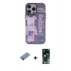 MARSİLYAN™- iPhone 13 Pro Kılıf Zirve Form Özel Seri - Şeffaf 360 Full Body Arka Koruyucu + Shine Kamera Lens Koruma Cam - PE