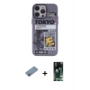 MARSİLYAN™- iPhone 13 Pro Kılıf Zirve Form Özel Seri - Şeffaf 360 Full Body Arka Koruyucu + Shine Kamera Lens Koruma Cam - PE