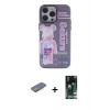 MARSİLYAN™- iPhone 13 Pro Kılıf Zirve Form Özel Seri - Şeffaf 360 Full Body Arka Koruyucu + Renkli Kamera Lens Koruma Cam - PE