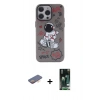 MARSİLYAN™- iPhone 13 Pro Kılıf Zirve Form Özel Seri - Şeffaf 360 Full Body Arka Koruyucu + Renkli Kamera Lens Koruma Cam - TU