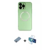 MARSİLYAN™- iPhone 13 Pro Kılıf Zirve Klasik Prime - Siyah 3D Antistatik Seramik Nano Ekran Koruyucu + Shine Kamera Lens Koruma Cam - GI
