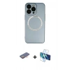 MARSİLYAN™- iPhone 13 Pro Kılıf Zirve Klasik Prime - Siyah 3D Antistatik Seramik Nano Ekran Koruyucu + Renkli Kamera Lens Koruma Cam - TU