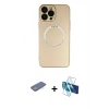 MARSİLYAN™- iPhone 13 Pro Kılıf Zirve Klasik Prime - Siyah 3D Antistatik Seramik Nano Ekran Koruyucu + Renkli Kamera Lens Koruma Cam - YL
