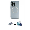 MARSİLYAN™- iPhone 13 Pro Kılıf Zirve Klasik Prime - Siyah 3D Antistatik Seramik Nano Ekran Koruyucu + Renkli Kamera Lens Koruma Cam - YL
