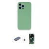 MARSİLYAN™- iPhone 13 Pro Kılıf Zirve Modern Özel Seri - Şeffaf 360 Full Body Arka Koruyucu + Renkli Kamera Lens Koruma Cam - MI