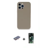 MARSİLYAN™- iPhone 13 Pro Kılıf Zirve Modern Özel Seri - Şeffaf 360 Full Body Arka Koruyucu + Renkli Kamera Lens Koruma Cam - TU