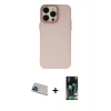 MARSİLYAN™- iPhone 13 Pro Max Kılıf Ahenk Çizgi Prime - Şeffaf 360 Full Body Arka Koruyucu + Mavi Rainbow Kamera Lens Koruma Cam