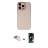MARSİLYAN™- iPhone 13 Pro Max Kılıf Ahenk Çizgi Prime - Şeffaf 360 Full Body Arka Koruyucu + Pers Alüminyum Kamera Lens - GD
