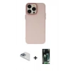 MARSİLYAN™- iPhone 13 Pro Max Kılıf Ahenk Çizgi Prime - Şeffaf 360 Full Body Arka Koruyucu + Pers Alüminyum Kamera Lens - SABE