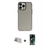 MARSİLYAN™- iPhone 13 Pro Max Kılıf Ahenk Çizgi Prime - Şeffaf 360 Full Body Arka Koruyucu + Rainbow Kamera Lens Koruma Cam - BZ