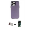 MARSİLYAN™- iPhone 13 Pro Max Kılıf Ahenk Çizgi Prime - Şeffaf 360 Full Body Arka Koruyucu + Rainbow Kamera Lens Koruma Cam - KI