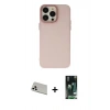 MARSİLYAN™- iPhone 13 Pro Max Kılıf Ahenk Çizgi Prime - Şeffaf 360 Full Body Arka Koruyucu + Rainbow Kamera Lens Koruma Cam - BZ