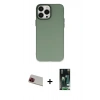 MARSİLYAN™- iPhone 13 Pro Max Kılıf Ahenk Çizgi Prime - Şeffaf 360 Full Body Arka Koruyucu + Rainbow Kamera Lens Koruma Cam - KI