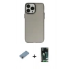 MARSİLYAN™- iPhone 13 Pro Max Kılıf Ahenk Çizgi Prime - Şeffaf 360 Full Body Arka Koruyucu + Shine Kamera Lens Koruma Cam - GI