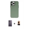 MARSİLYAN™- iPhone 13 Pro Max Kılıf Ahenk Çizgi Prime - Şeffaf Maxco Cam Ekran Koruyucu + Neon Fosforlu Kamera Lens - BZ