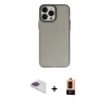 MARSİLYAN™- iPhone 13 Pro Max Kılıf Ahenk Çizgi Prime - Şeffaf Maxco Cam Ekran Koruyucu + Pers Alüminyum Kamera Lens - GI