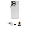 MARSİLYAN™- iPhone 13 Pro Max Kılıf Ahenk Çizgi Prime - Şeffaf Maxco Cam Ekran Koruyucu + Pers Alüminyum Kamera Lens - GI