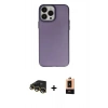 MARSİLYAN™- iPhone 13 Pro Max Kılıf Ahenk Çizgi Prime - Şeffaf Maxco Cam Ekran Koruyucu + Raze Metal Kamera Lens - GD