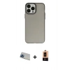 MARSİLYAN™- iPhone 13 Pro Max Kılıf Ahenk Çizgi Prime - Şeffaf Maxco Cam Ekran Koruyucu + Rainbow Kamera Lens Koruma Cam - MI