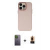 MARSİLYAN™- iPhone 13 Pro Max Kılıf Ahenk Çizgi Prime - Şeffaf Maxco Cam Ekran Koruyucu + Neon Fosforlu Kamera Lens - YL