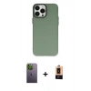 MARSİLYAN™- iPhone 13 Pro Max Kılıf Ahenk Çizgi Prime - Şeffaf Maxco Cam Ekran Koruyucu + Neon Fosforlu Kamera Lens - YL