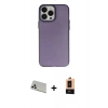 MARSİLYAN™- iPhone 13 Pro Max Kılıf Ahenk Çizgi Prime - Şeffaf Maxco Cam Ekran Koruyucu + Rainbow Kamera Lens Koruma Cam - BZ