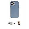 MARSİLYAN™- iPhone 13 Pro Max Kılıf Ahenk Çizgi Prime - Şeffaf Maxco Cam Ekran Koruyucu + Rainbow Kamera Lens Koruma Cam - BZ