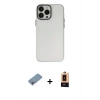 MARSİLYAN™- iPhone 13 Pro Max Kılıf Ahenk Çizgi Prime - Şeffaf Maxco Cam Ekran Koruyucu + Shine Kamera Lens Koruma Cam - GI