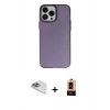 MARSİLYAN™- iPhone 13 Pro Max Kılıf Ahenk Çizgi Prime - Şeffaf Maxco Cam Ekran Koruyucu + Pers Alüminyum Kamera Lens - SABE