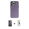 MARSİLYAN™- iPhone 13 Pro Max Kılıf Ahenk Çizgi Prime - Şeffaf Pasifik Cam Ekran Koruyucu + Neon Fosforlu Kamera Lens - BZ