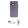 MARSİLYAN™- iPhone 13 Pro Max Kılıf Ahenk Çizgi Prime - Şeffaf Pasifik Cam Ekran Koruyucu + Pers Alüminyum Kamera Lens - LT