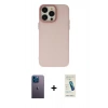 MARSİLYAN™- iPhone 13 Pro Max Kılıf Ahenk Çizgi Prime - Şeffaf Pasifik Cam Ekran Koruyucu + Neon Fosforlu Kamera Lens - MI