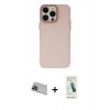 MARSİLYAN™- iPhone 13 Pro Max Kılıf Ahenk Çizgi Prime - Şeffaf Pasifik Cam Ekran Koruyucu + Rainbow Kamera Lens Koruma Cam - MI