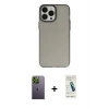 MARSİLYAN™- iPhone 13 Pro Max Kılıf Ahenk Çizgi Prime - Şeffaf Pasifik Cam Ekran Koruyucu + Neon Fosforlu Kamera Lens - YL