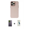 MARSİLYAN™- iPhone 13 Pro Max Kılıf Ahenk Çizgi Prime - Şeffaf Pasifik Cam Ekran Koruyucu + Neon Fosforlu Kamera Lens - YL