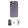 MARSİLYAN™- iPhone 13 Pro Max Kılıf Ahenk Çizgi Prime - Şeffaf Pasifik Cam Ekran Koruyucu + Neon Fosforlu Kamera Lens - YL