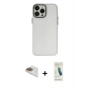 MARSİLYAN™- iPhone 13 Pro Max Kılıf Ahenk Çizgi Prime - Şeffaf Pasifik Cam Ekran Koruyucu + Pers Alüminyum Kamera Lens - GD