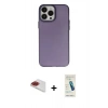 MARSİLYAN™- iPhone 13 Pro Max Kılıf Ahenk Çizgi Prime - Şeffaf Pasifik Cam Ekran Koruyucu + Pers Alüminyum Kamera Lens - KI