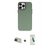 MARSİLYAN™- iPhone 13 Pro Max Kılıf Ahenk Çizgi Prime - Şeffaf Pasifik Cam Ekran Koruyucu + Rainbow Kamera Lens Koruma Cam - KI