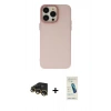 MARSİLYAN™- iPhone 13 Pro Max Kılıf Ahenk Çizgi Prime - Şeffaf Pasifik Cam Ekran Koruyucu + Raze Metal Kamera Lens - GD