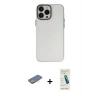 MARSİLYAN™- iPhone 13 Pro Max Kılıf Ahenk Çizgi Prime - Şeffaf Pasifik Cam Ekran Koruyucu + Renkli Kamera Lens Koruma Cam - SI