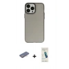 MARSİLYAN™- iPhone 13 Pro Max Kılıf Ahenk Çizgi Prime - Şeffaf Pasifik Cam Ekran Koruyucu + Renkli Kamera Lens Koruma Cam - MI