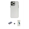 MARSİLYAN™- iPhone 13 Pro Max Kılıf Ahenk Çizgi Prime - Şeffaf Pasifik Cam Ekran Koruyucu + Renkli Kamera Lens Koruma Cam - TU