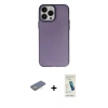 MARSİLYAN™- iPhone 13 Pro Max Kılıf Ahenk Çizgi Prime - Şeffaf Pasifik Cam Ekran Koruyucu + Renkli Kamera Lens Koruma Cam - SI