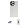 MARSİLYAN™- iPhone 13 Pro Max Kılıf Ahenk Çizgi Prime - Şeffaf Pasifik Cam Ekran Koruyucu + Renkli Kamera Lens Koruma Cam - MI