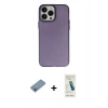 MARSİLYAN™- iPhone 13 Pro Max Kılıf Ahenk Çizgi Prime - Şeffaf Pasifik Cam Ekran Koruyucu + Shine Kamera Lens Koruma Cam - GI