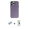 MARSİLYAN™- iPhone 13 Pro Max Kılıf Ahenk Çizgi Prime - Şeffaf Pasifik Cam Ekran Koruyucu + Shine Kamera Lens Koruma Cam - MI
